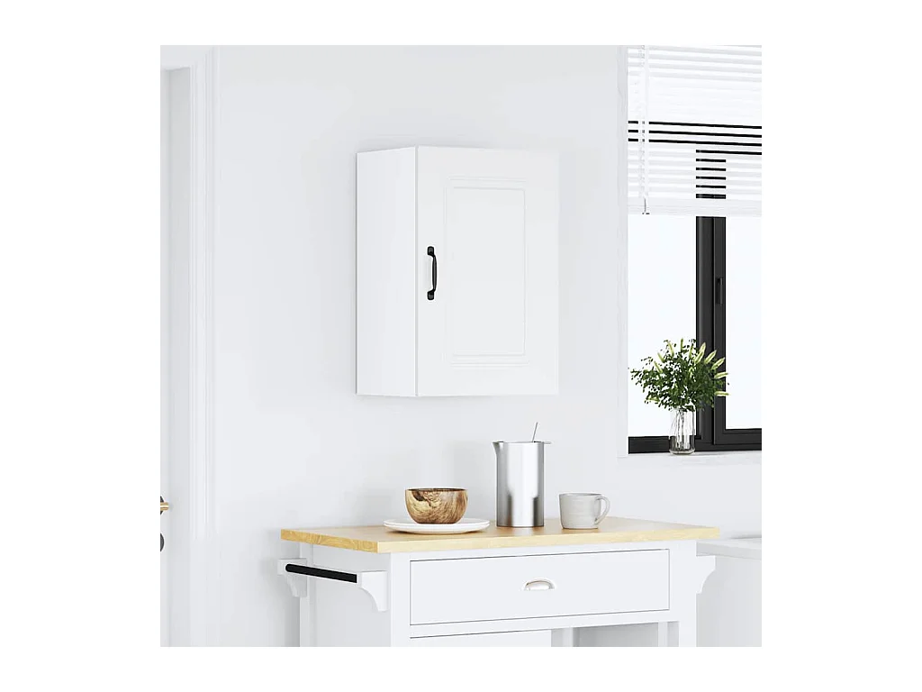 Armoire murale de cuisine blanc bois d'ingénierie