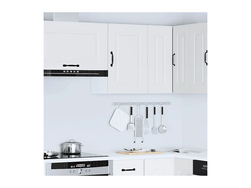 Armoire murale de cuisine blanc bois d'ingénierie