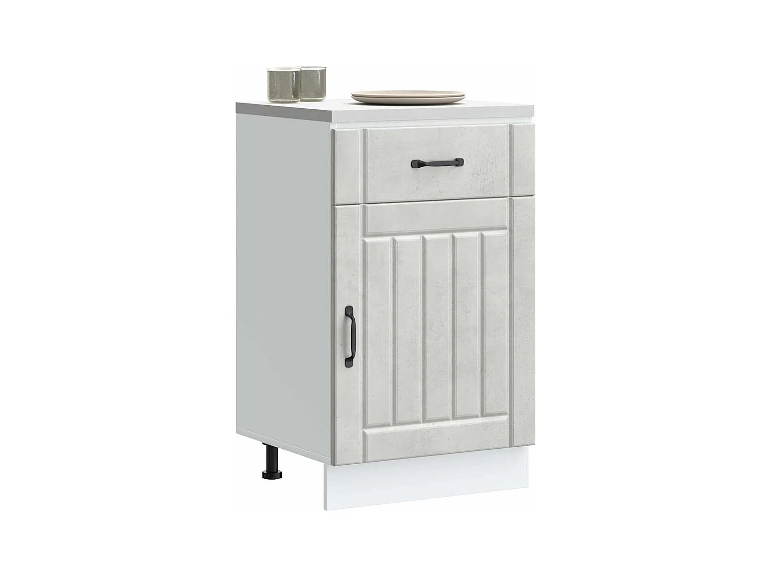 Mobile da cucina in legno ingegnerizzato grigio cemento Lucca