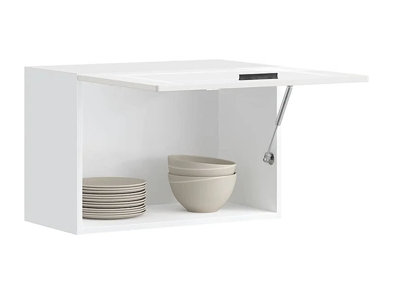 Armoire murale de cuisine blanc brillant bois ingénierie