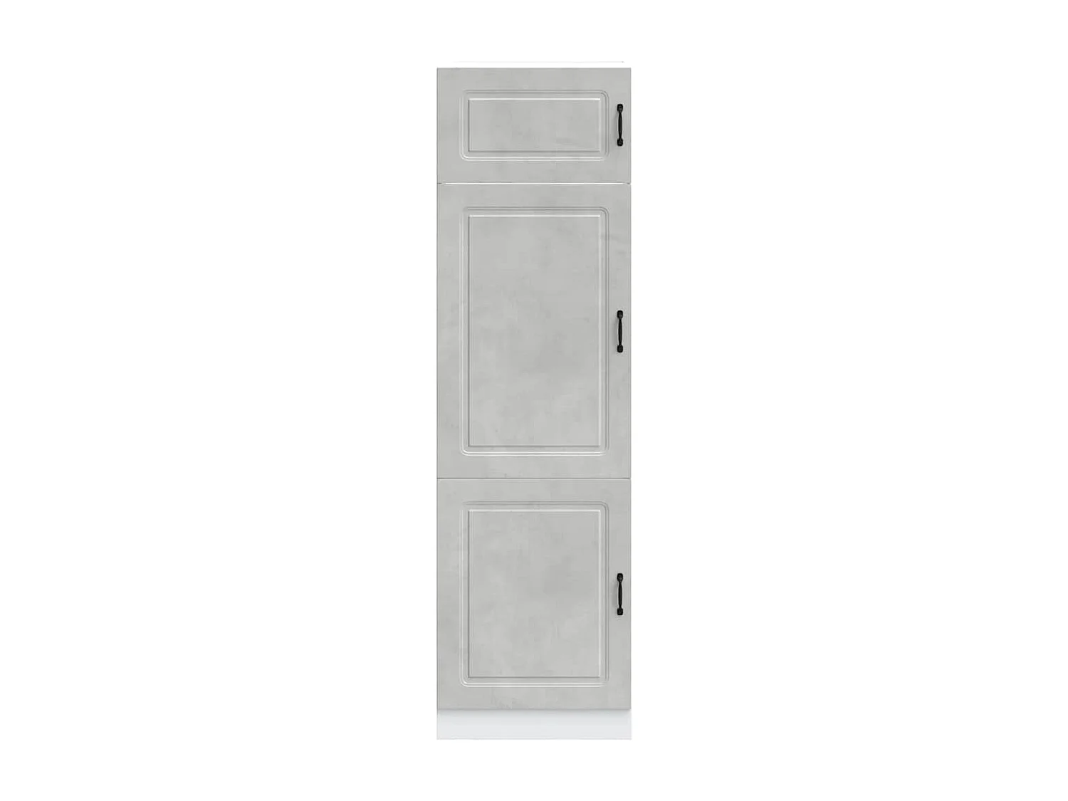 Armoire de cuisine gris béton bois d'ingénierie