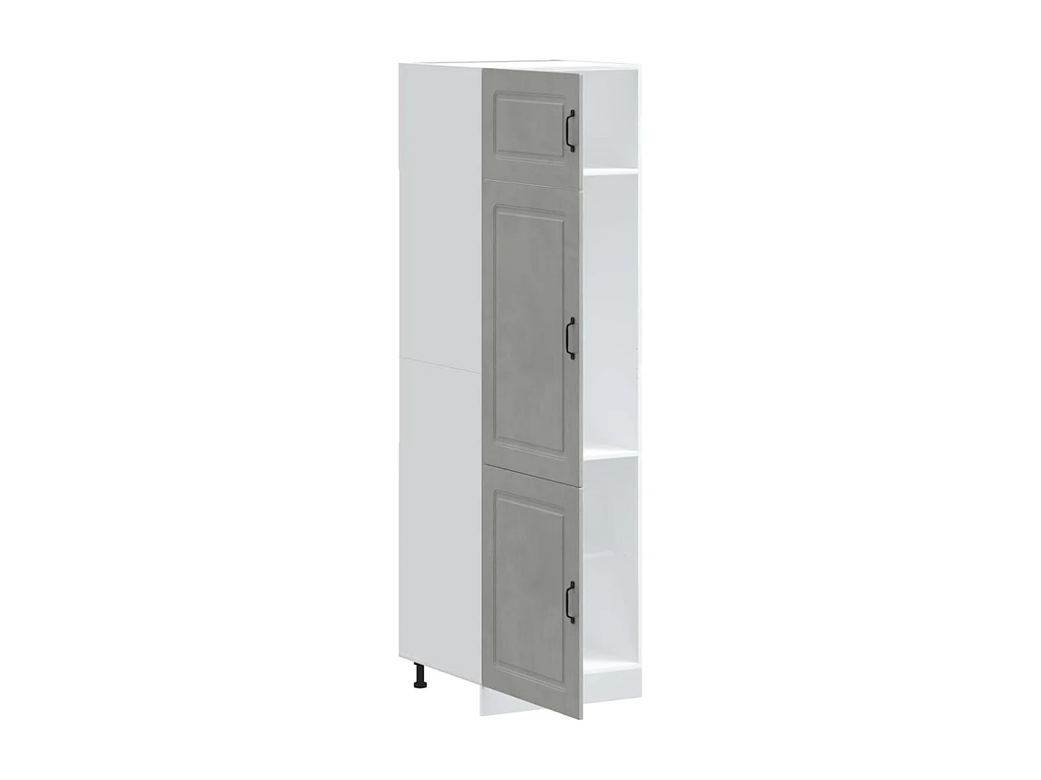 Armoire de cuisine gris béton bois d'ingénierie