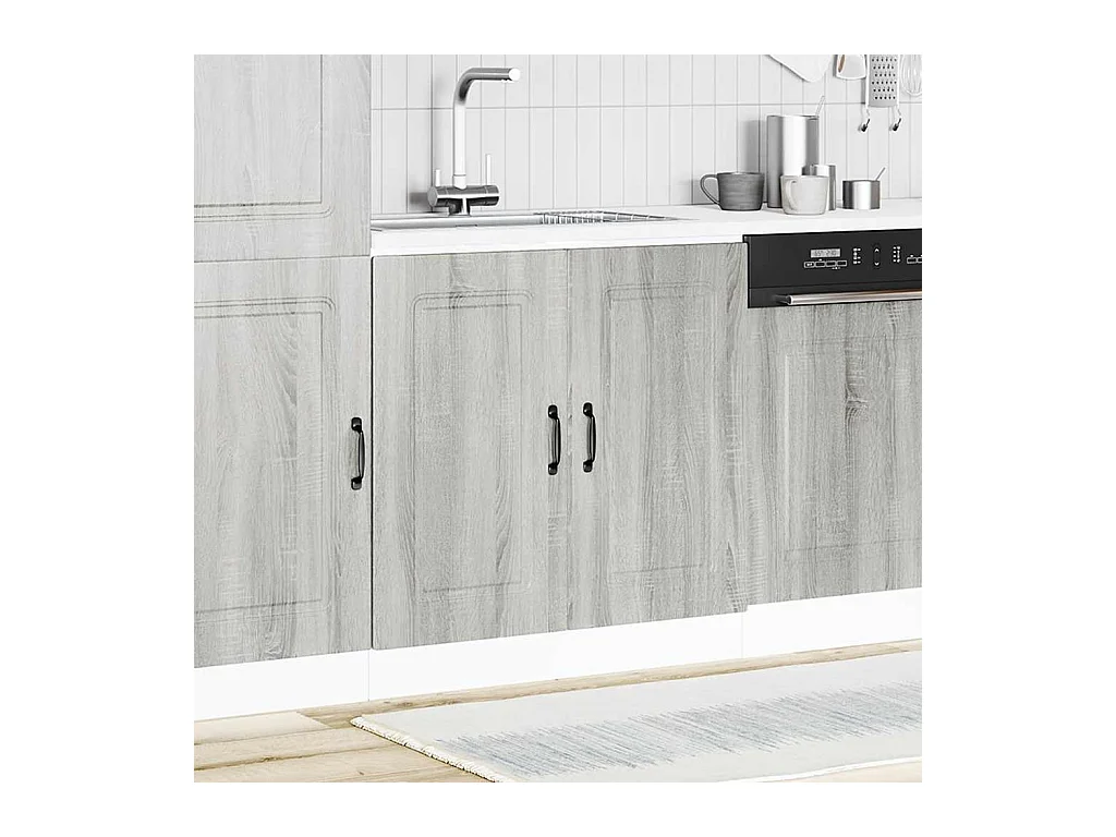 Mobile base per lavello in legno ingegnerizzato Sonoma Oak