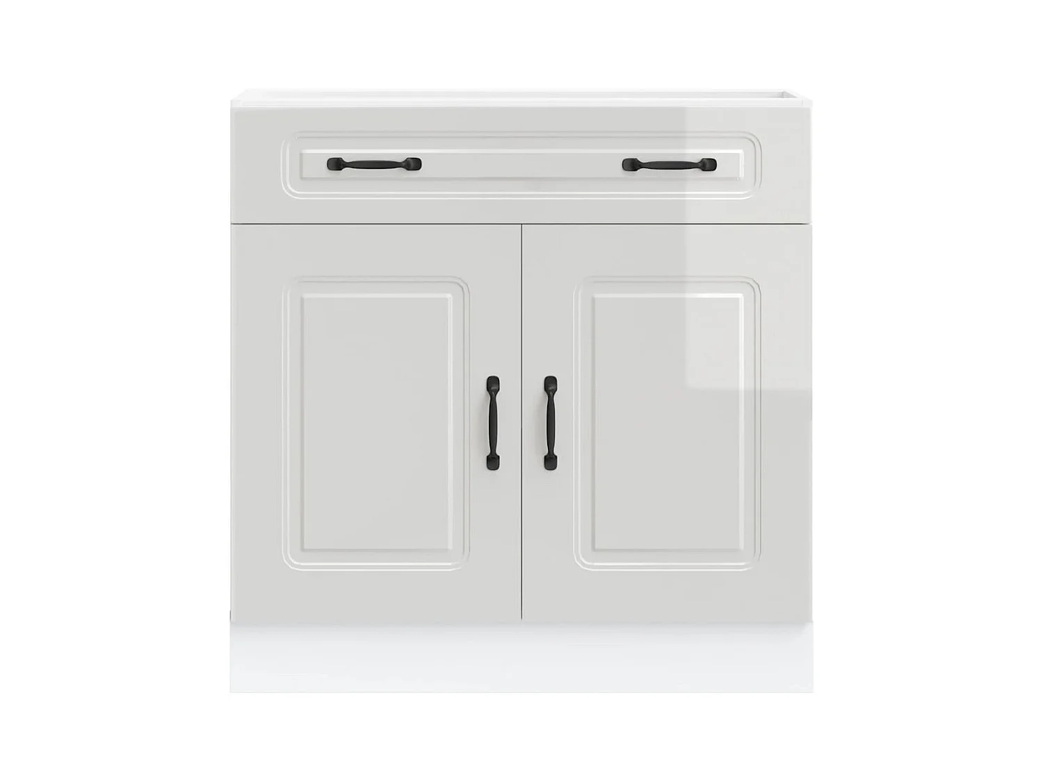 Mobile da cucina in legno ingegnerizzato bianco lucido