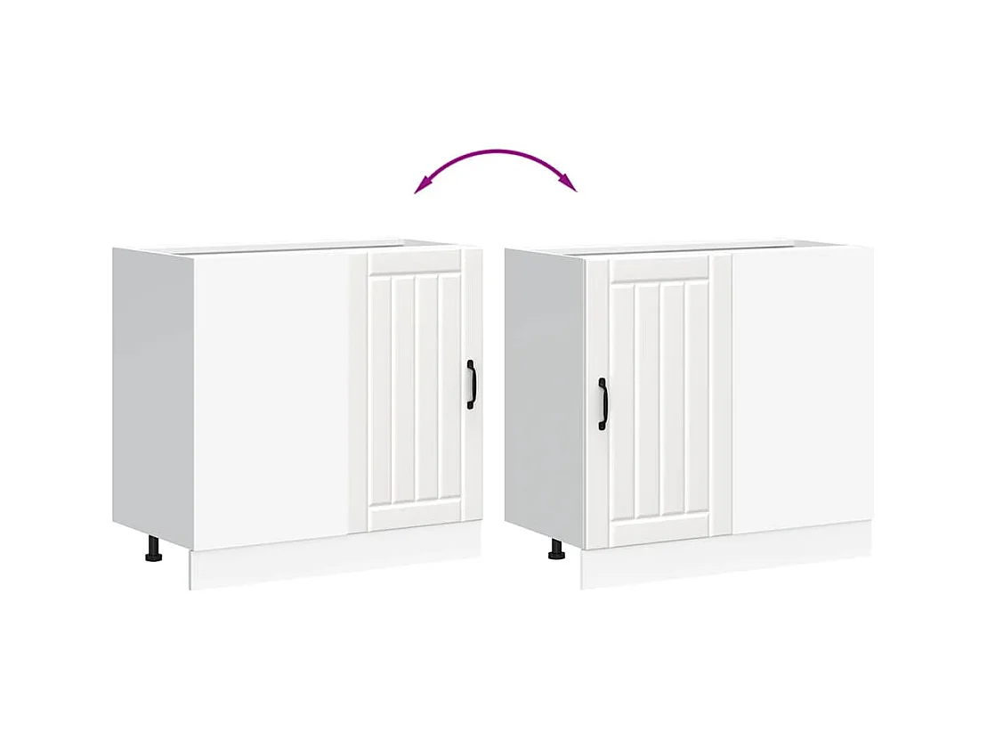 Meuble bas de cuisine blanc bois d'ingénierie