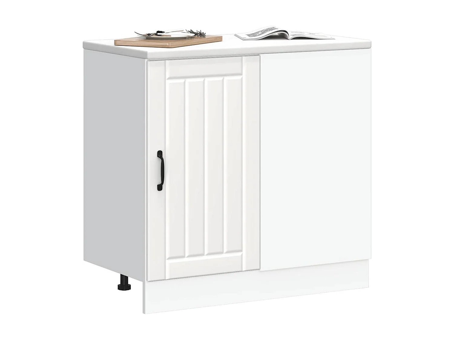 Meuble bas de cuisine blanc bois d'ingénierie