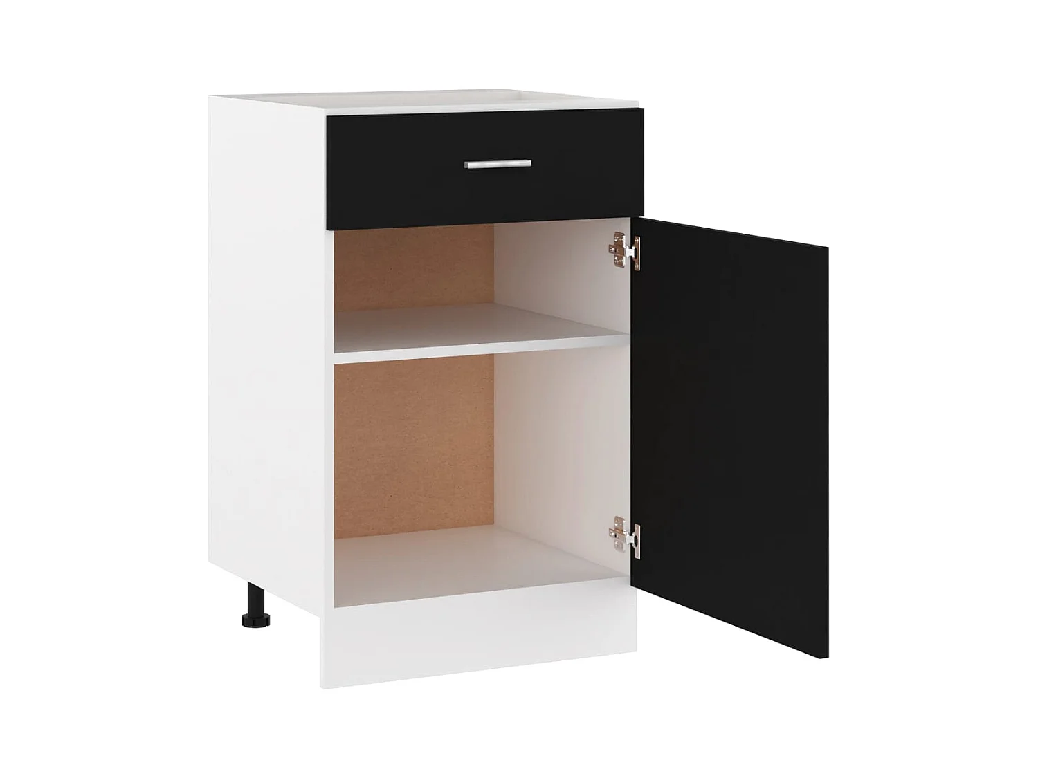 Zwarte ladekast 50x46x81,5 cm