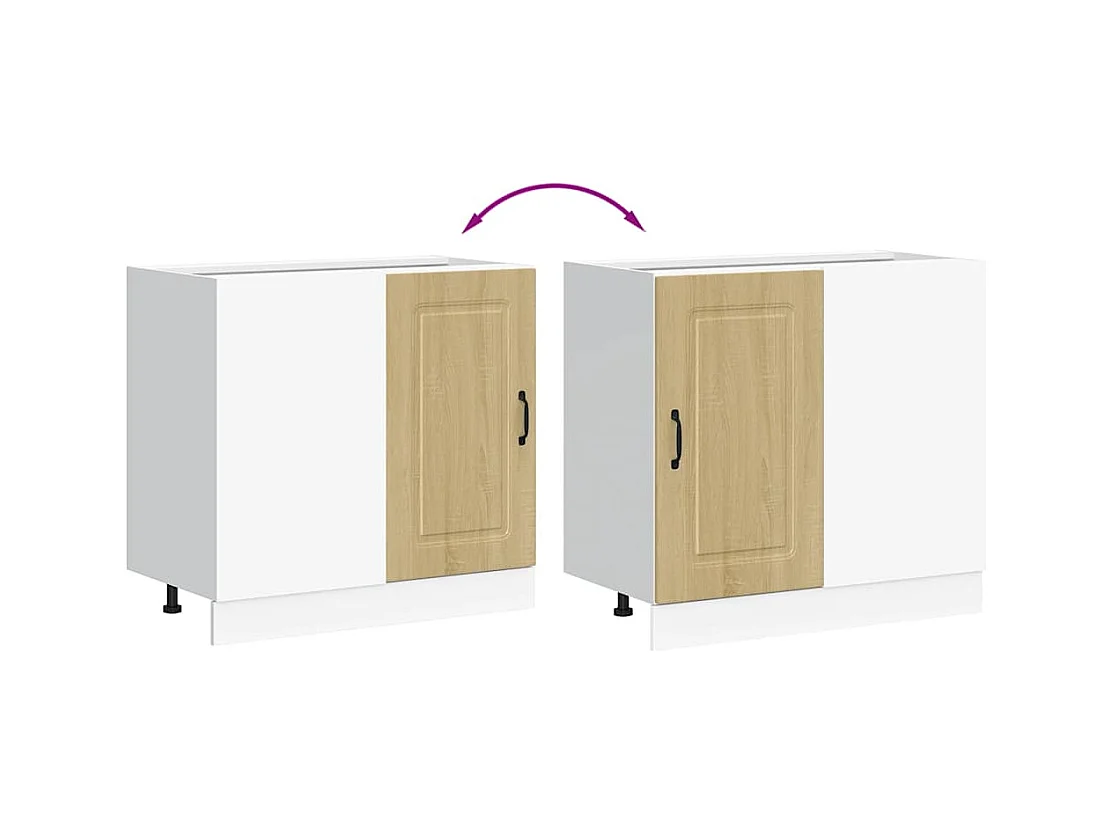 Armoire de cuisine chêne sonoma bois d'ingénierie