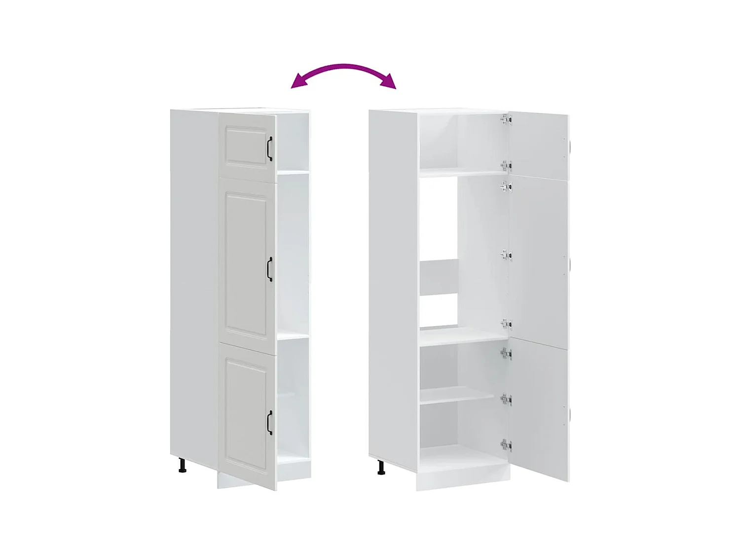 Armoire de cuisine blanc bois d'ingénierie