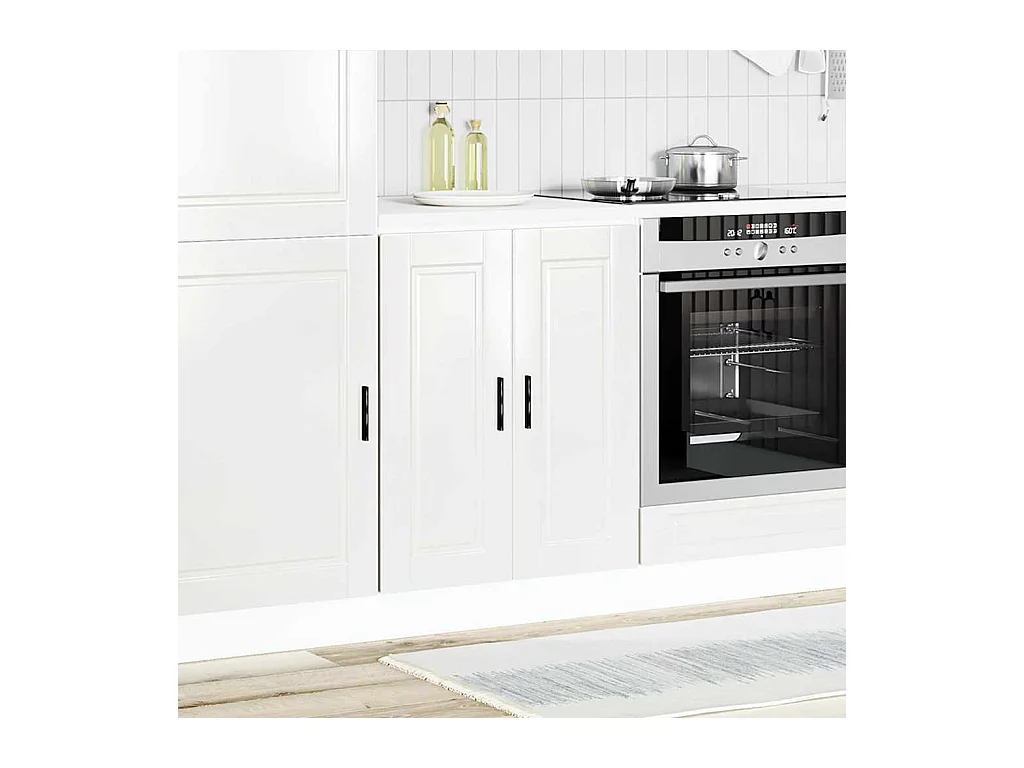 Mobile da cucina in legno ingegnerizzato bianco lucido Porto