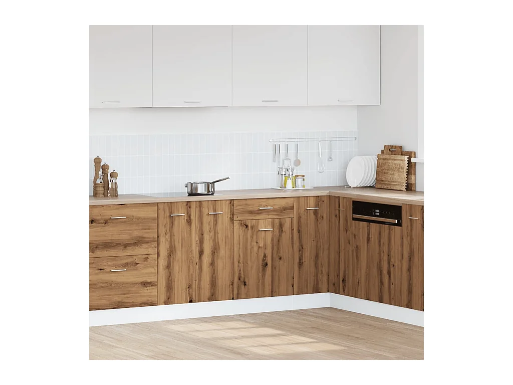 Armoire de plancher à tiroir chêne artisanal