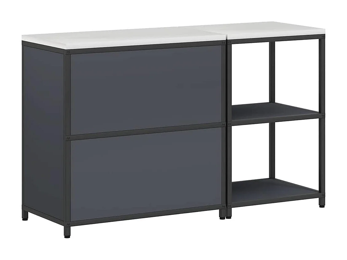 Ensemble de rangement cuisine 2 pcs Anthracite 150 x 50 x 92 cm