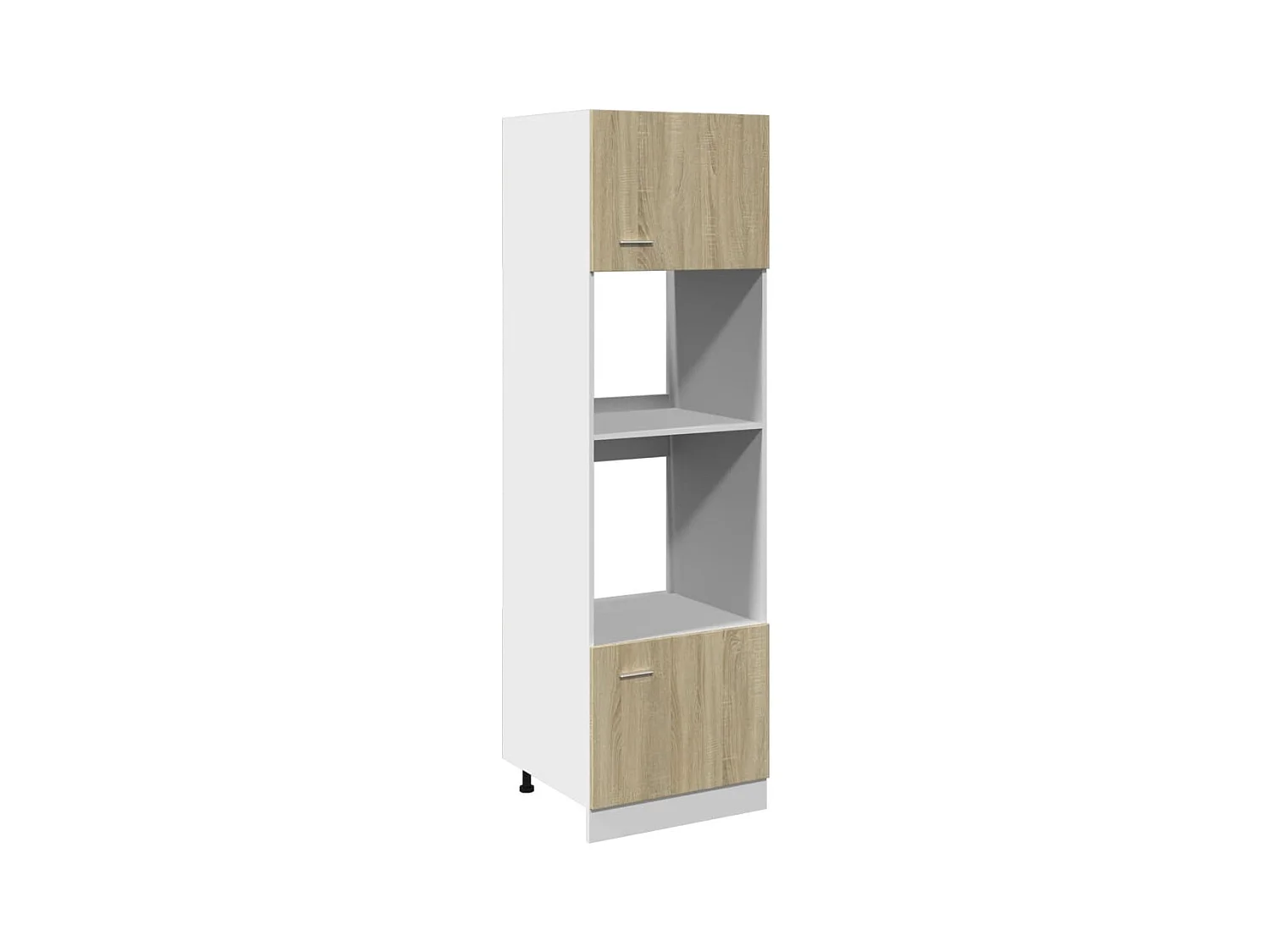 Mueble microondas roble Sonoma 60x57x207 cm
