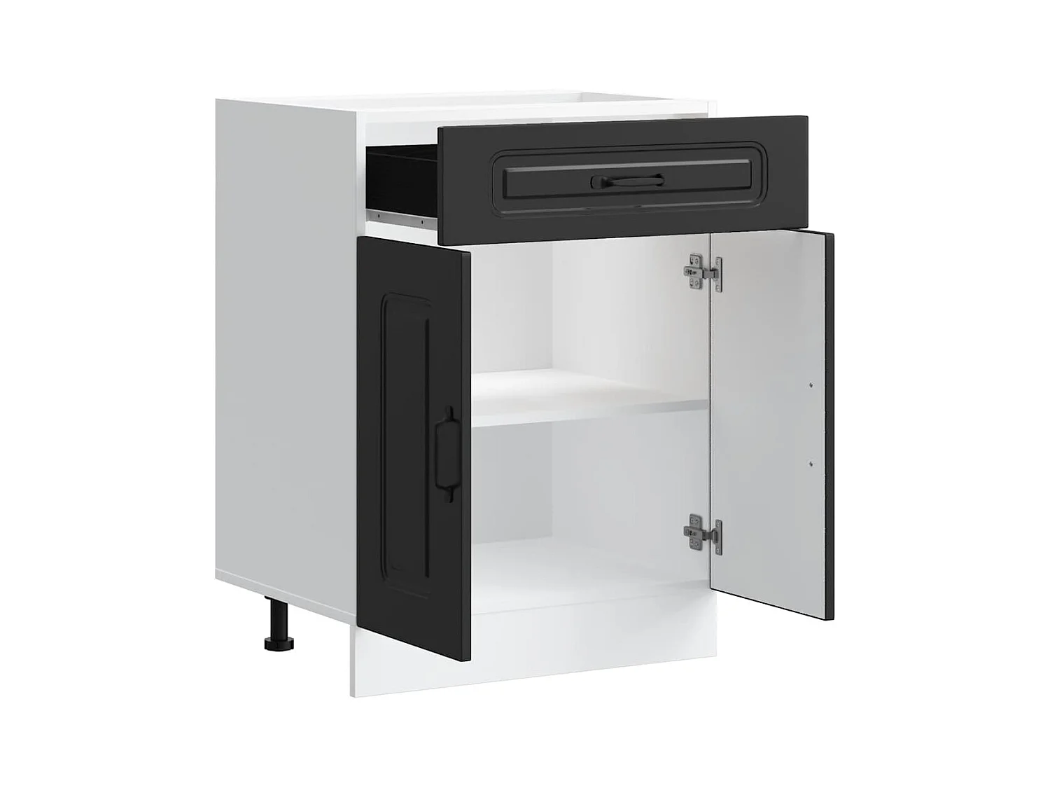 Mobile da cucina in legno ingegnerizzato nero