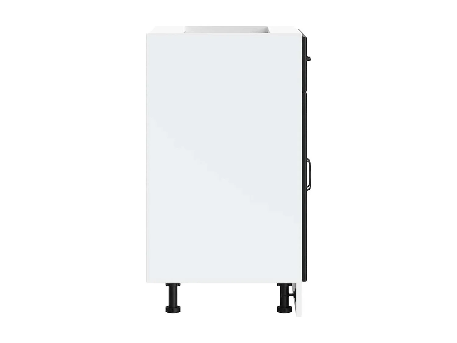 Gabinete de cocina de madera de ingeniería negra