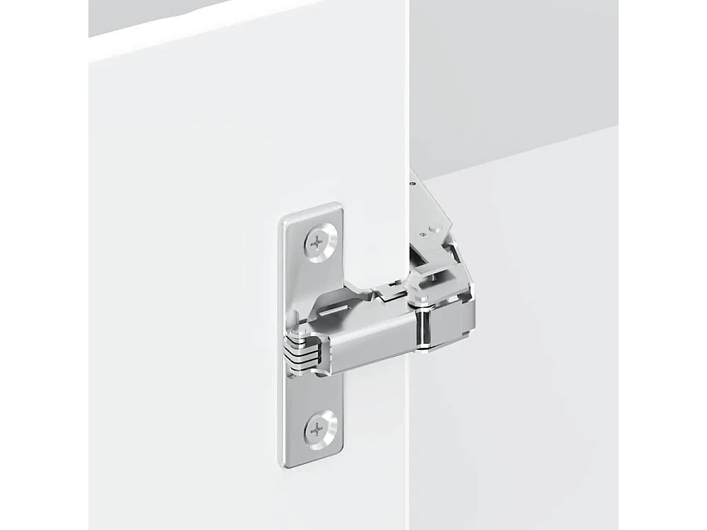 Armoire murale d'angle de cuisine blanc brillant