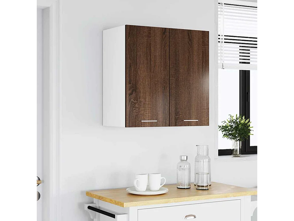 Armario colgante Roble marrón 60x31x60 cm