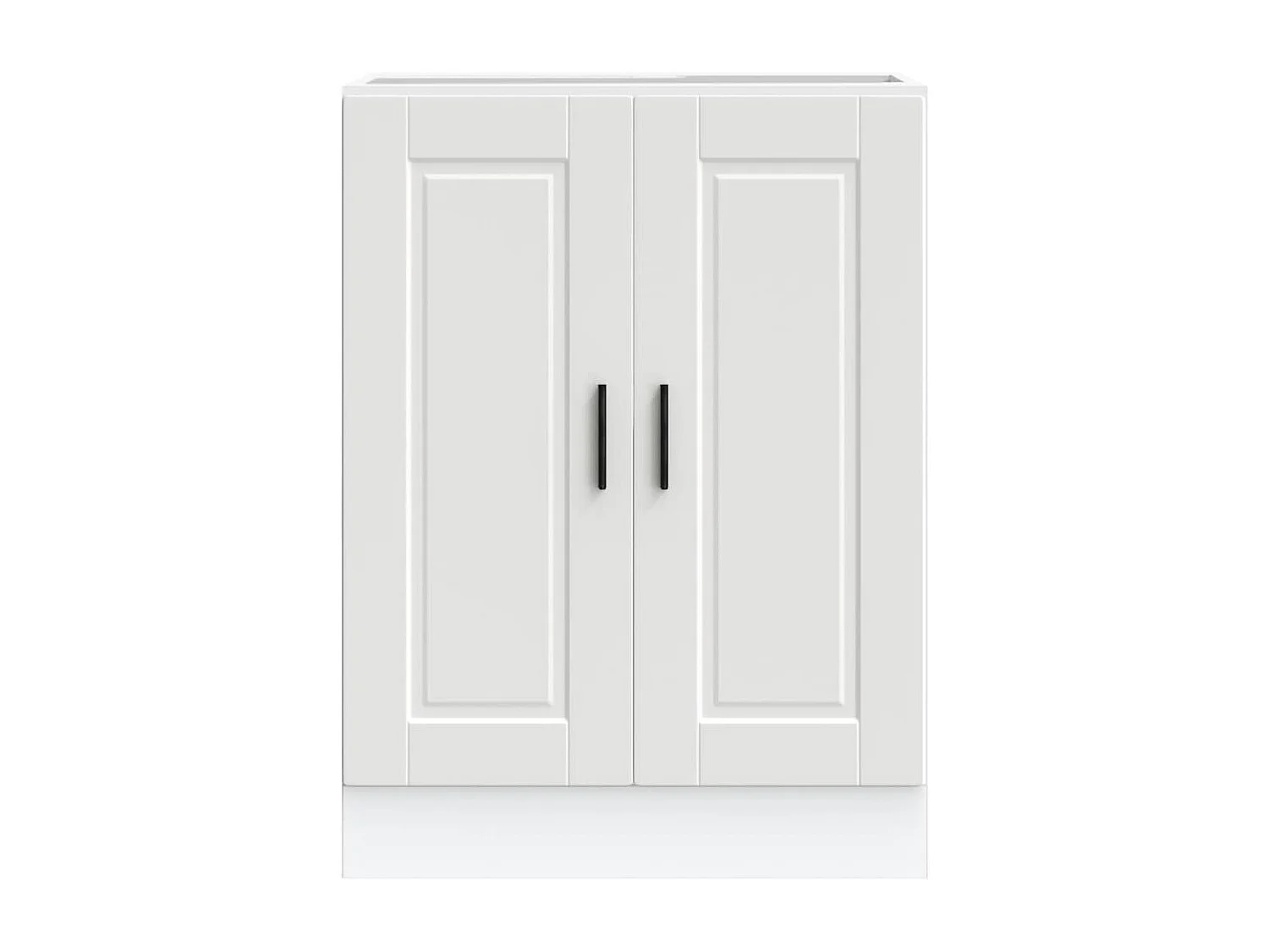 witte keukenkast van bewerkt hout