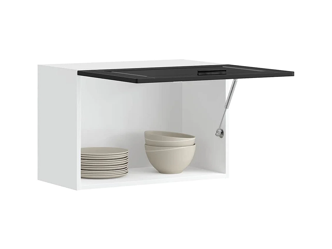 Mobile da cucina in legno ingegnerizzato nero Porto