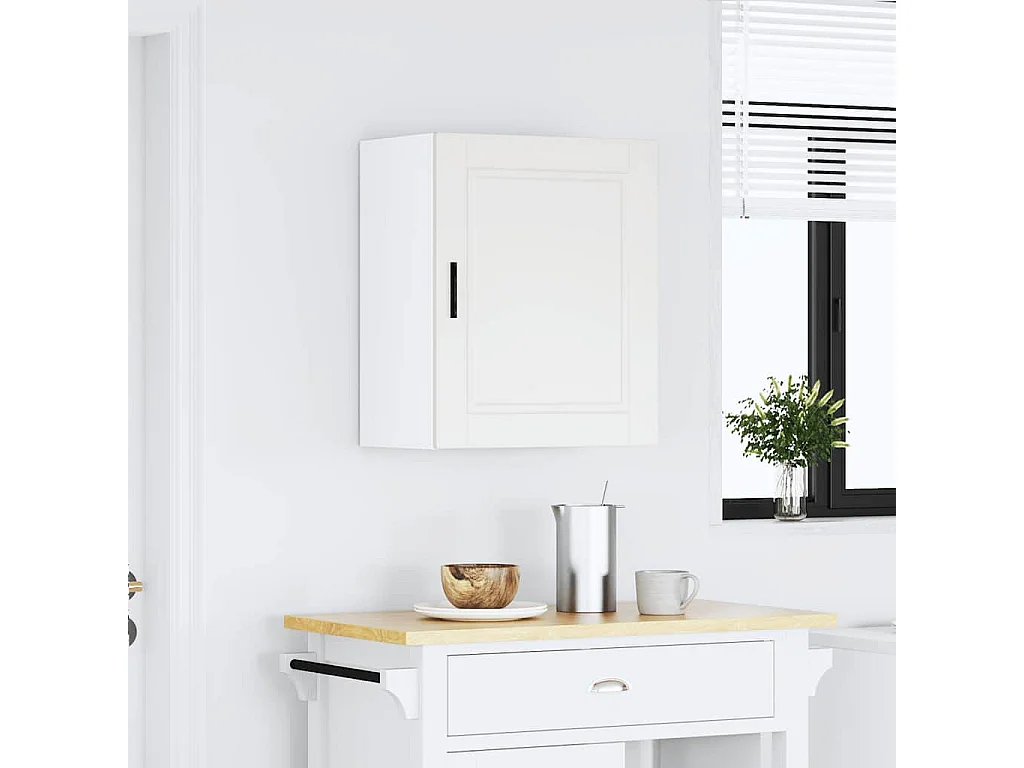 Mueble de pared de cocina de madera de ingeniería blanca Porto