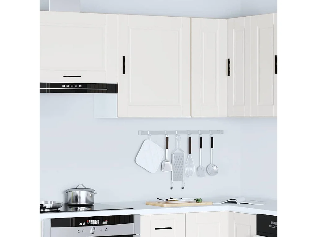 Mueble de pared de cocina de madera de ingeniería blanca Porto