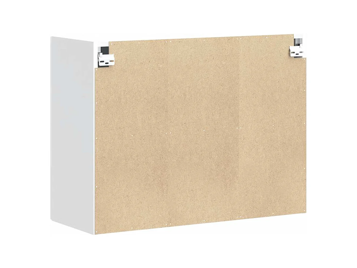 Armoire murale de cuisine blanc brillant bois ingénierie