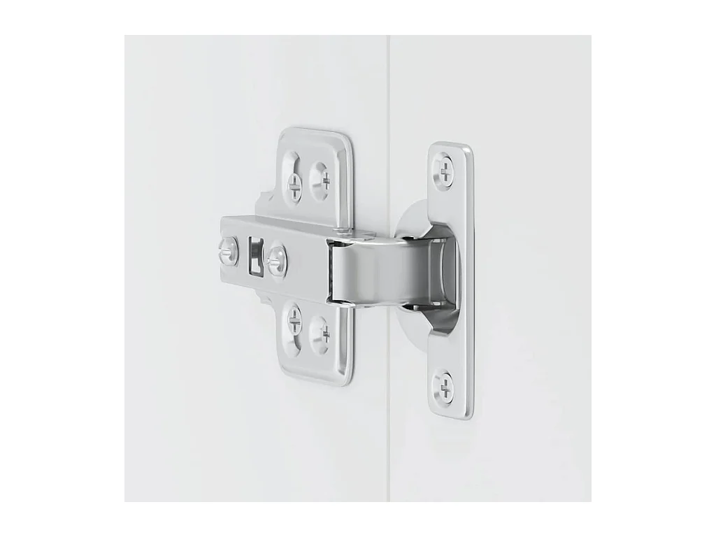 Armoire murale de cuisine blanc brillant bois ingénierie