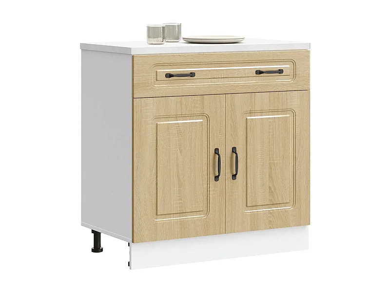 Armoire de cuisine chêne sonoma bois d'ingénierie