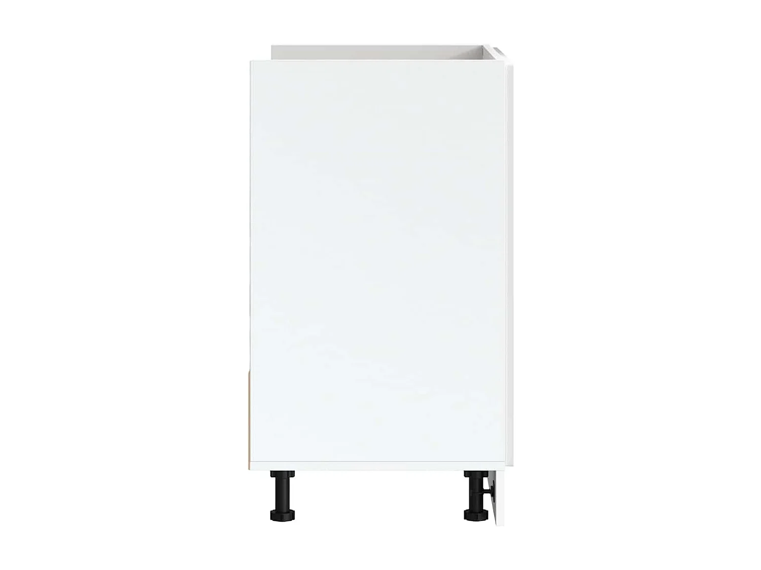 Meuble bas pour évier blanc brillant 80x46x81,5 cm