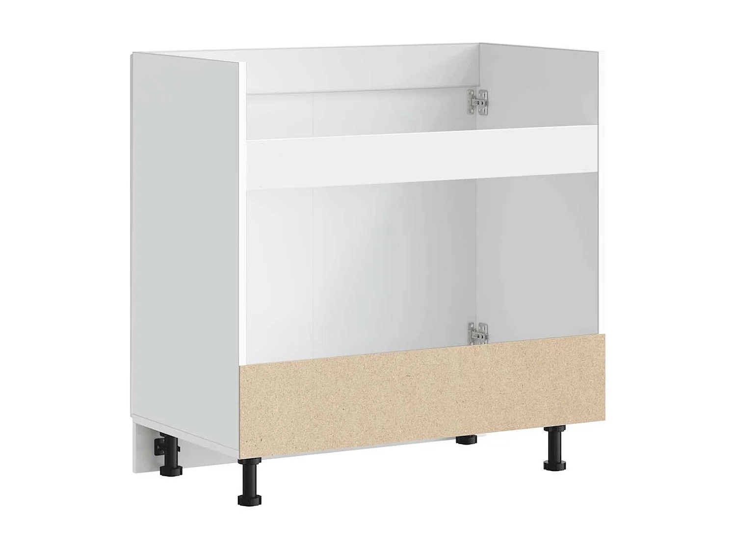 Meuble bas pour évier blanc brillant 80x46x81,5 cm