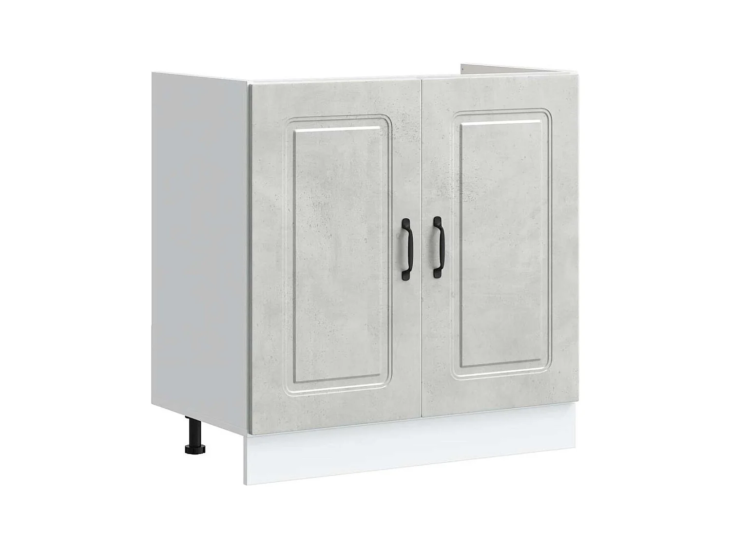 Meuble bas pour évier gris béton bois ingénierie