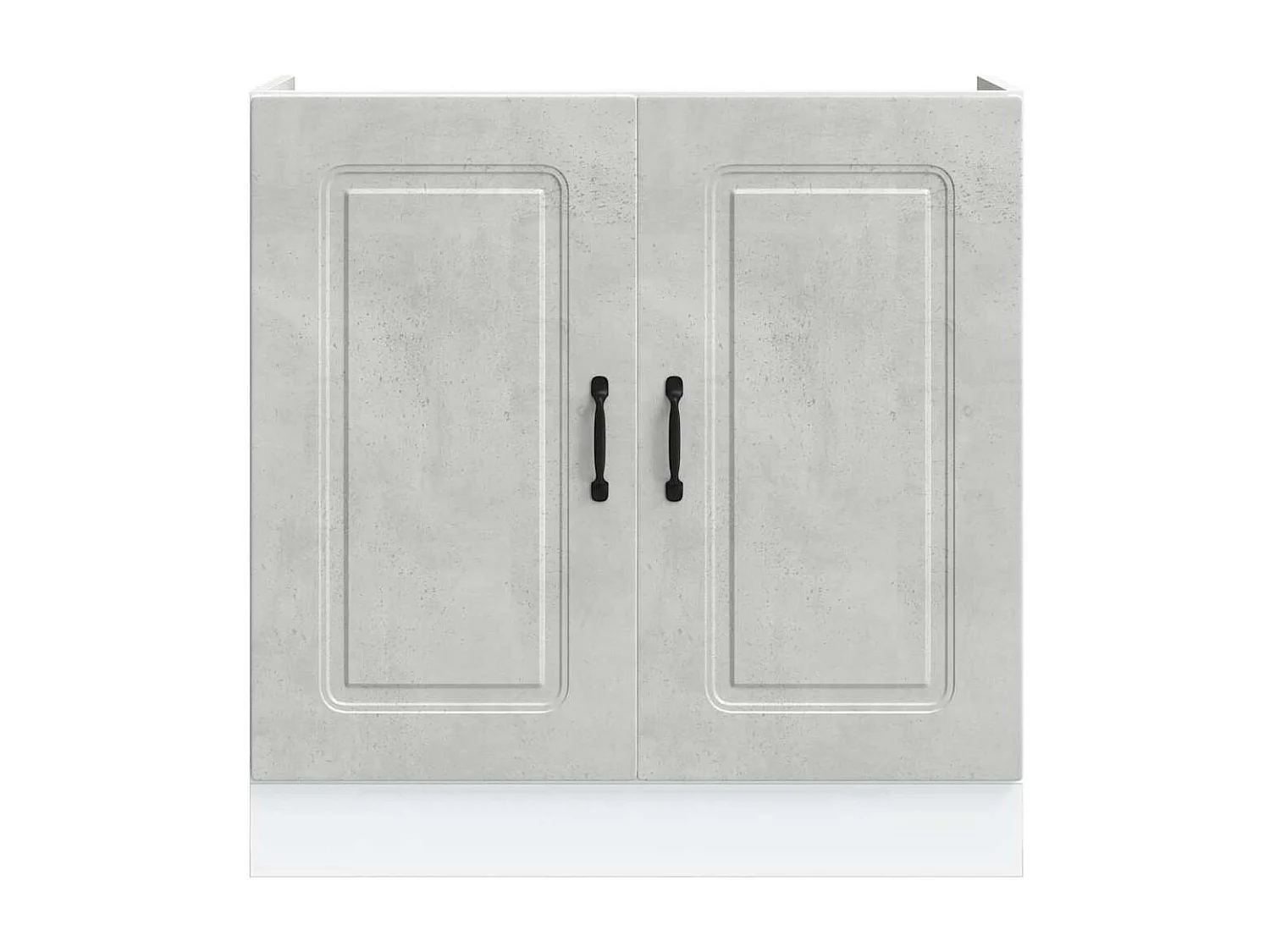 Meuble bas pour évier gris béton bois ingénierie