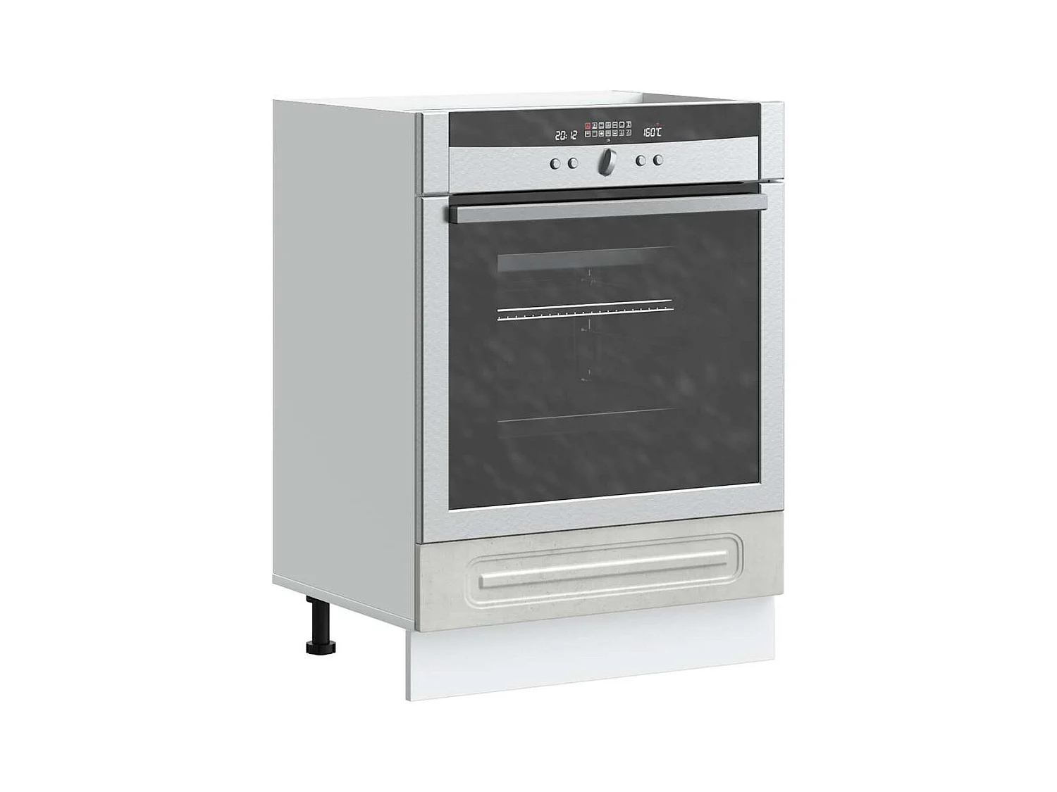 Mobile forno in legno ingegnerizzato grigio cemento