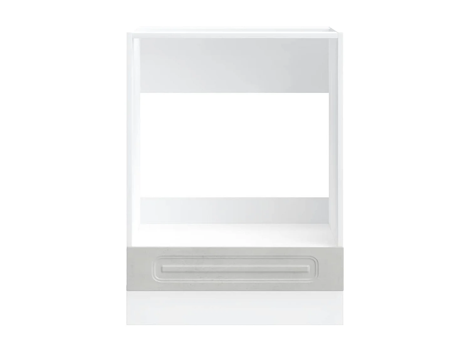 Armoire à four gris béton bois d'ingénierie