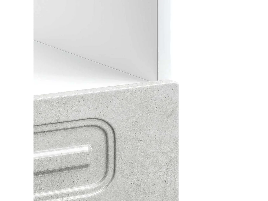 Armoire à four gris béton bois d'ingénierie