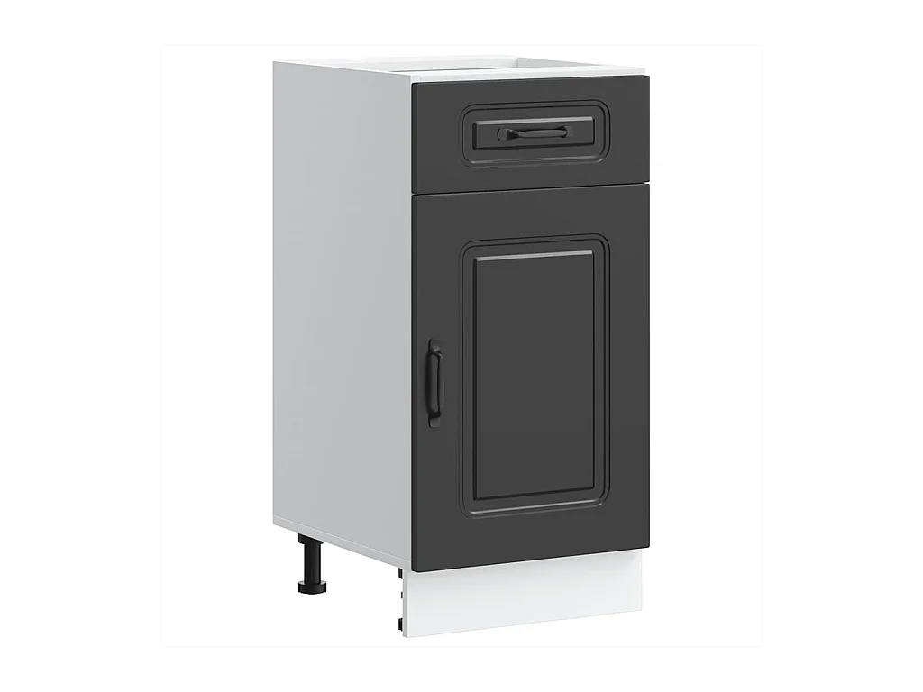 Armoire de cuisine noir bois d'ingénierie