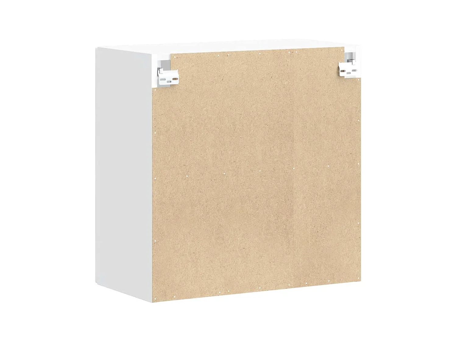 Armoire murale de cuisine avec porte en verre blanc