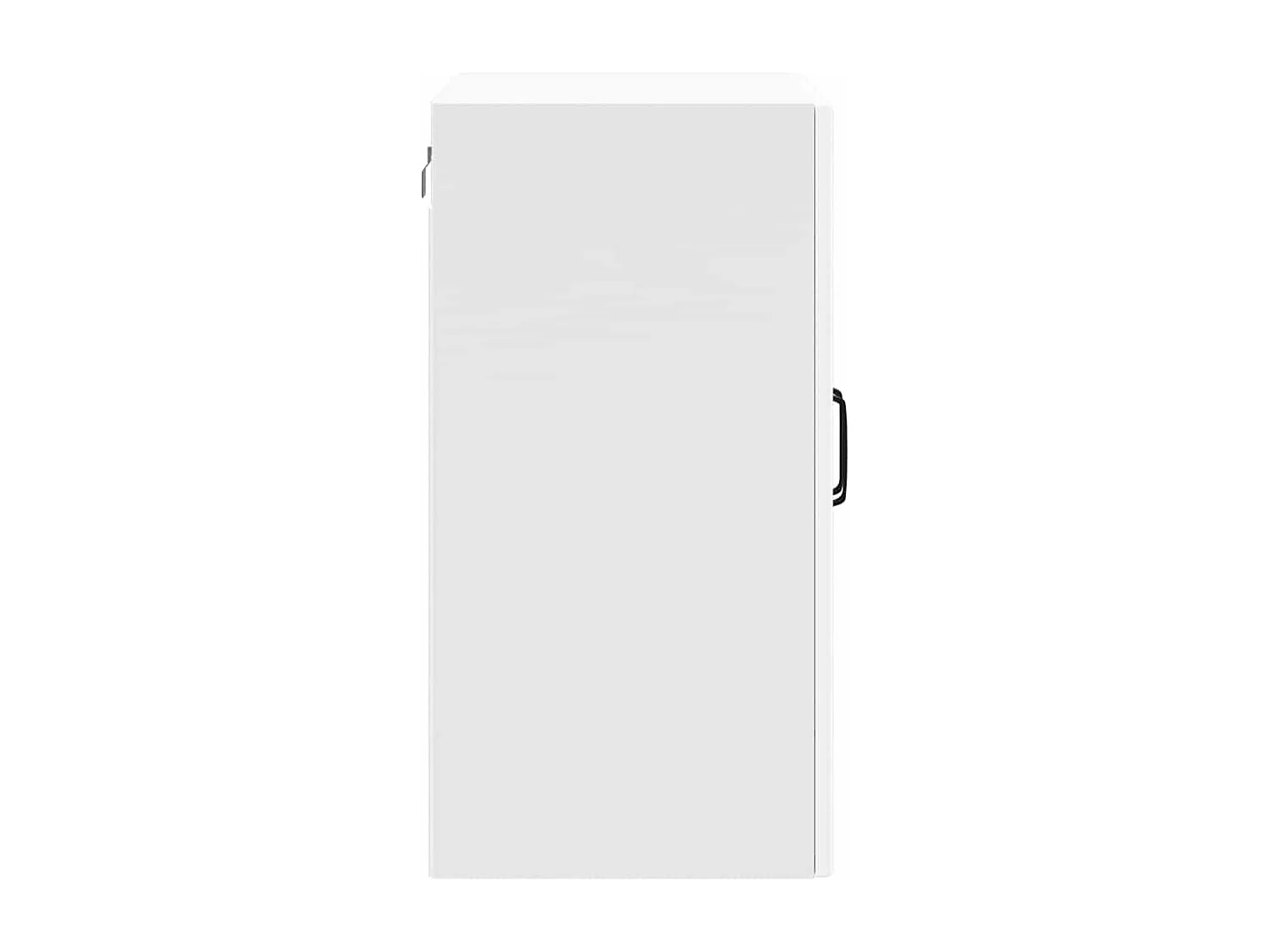 weißer Küchenwandschrank mit Glastür