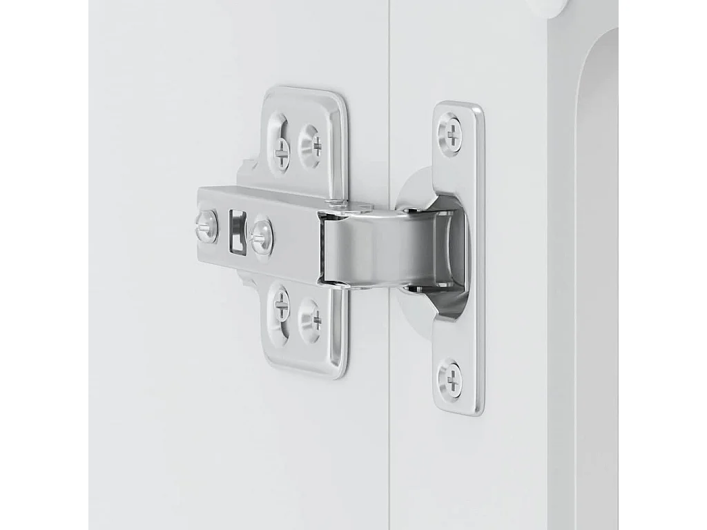 weißer Küchenwandschrank mit Glastür