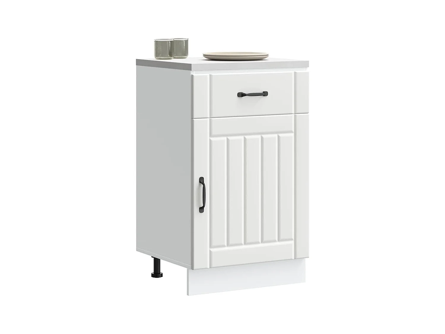 Mobile da cucina in legno ingegnerizzato bianco Lucca