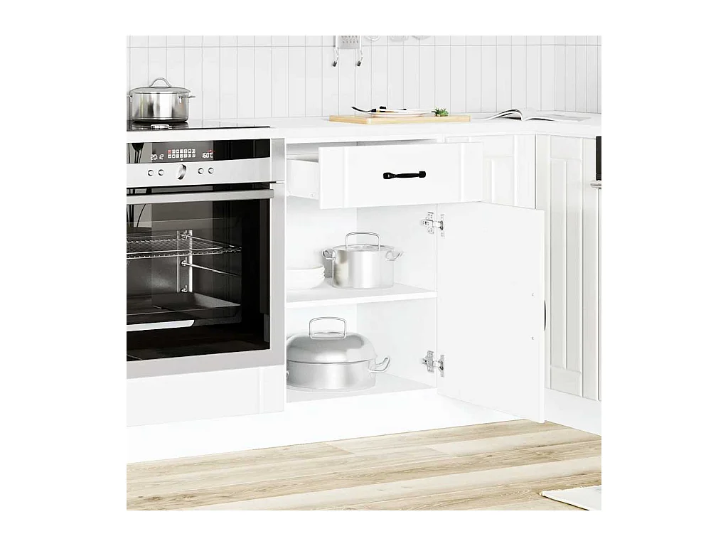 Mobile da cucina in legno ingegnerizzato bianco Lucca