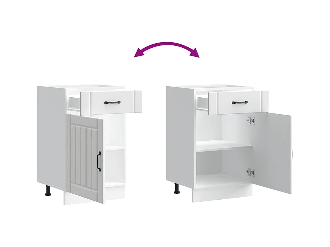 Mobile da cucina in legno ingegnerizzato bianco Lucca