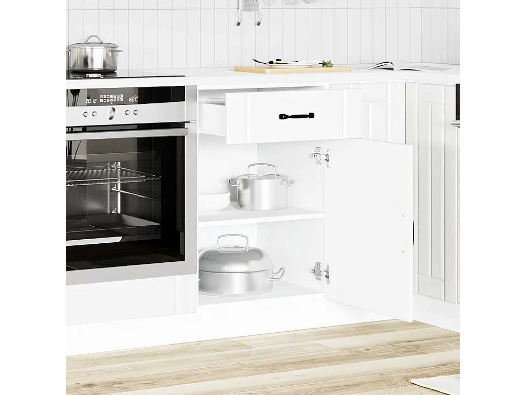 Armoire de cuisine blanc bois d'ingénierie