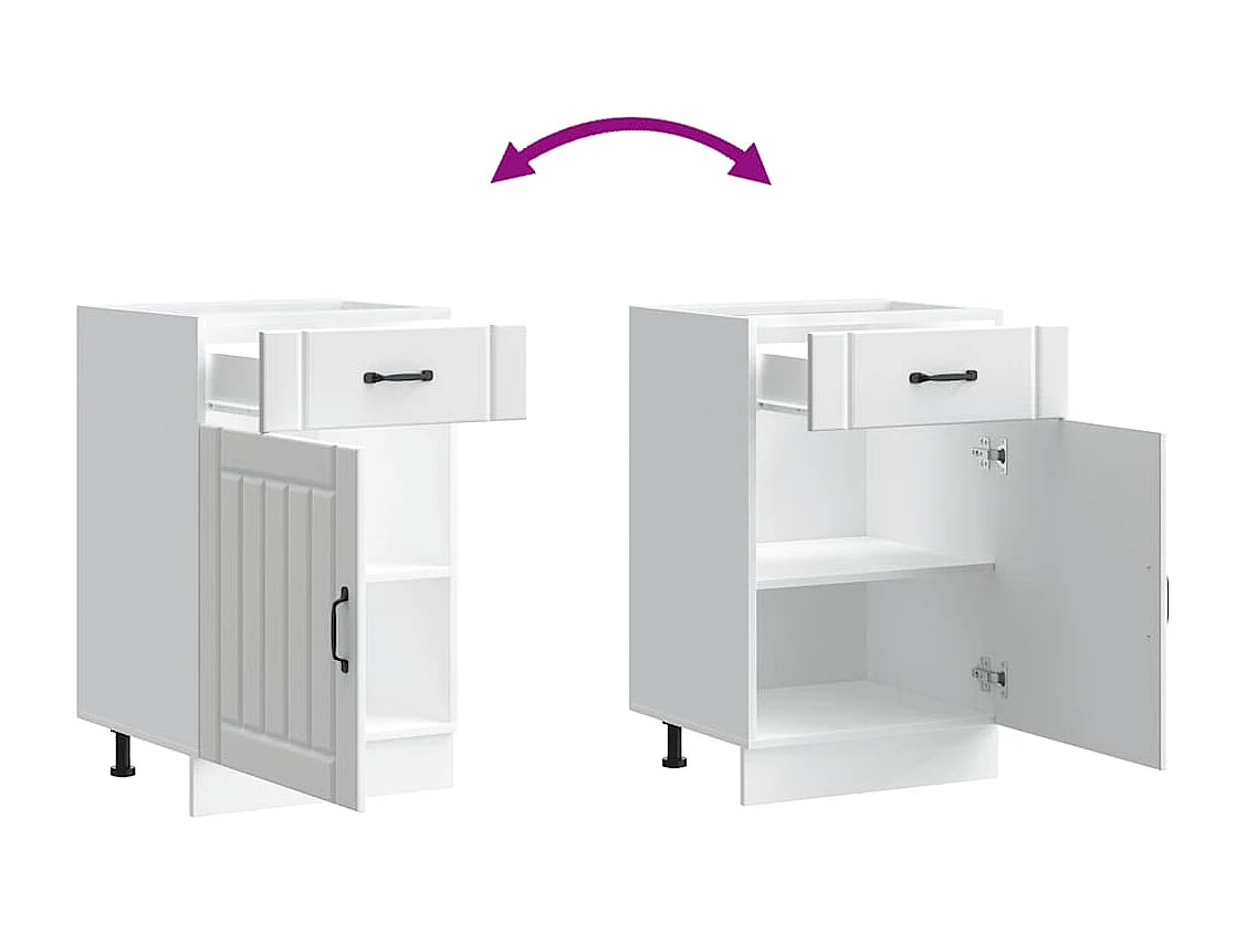 Armoire de cuisine blanc bois d'ingénierie