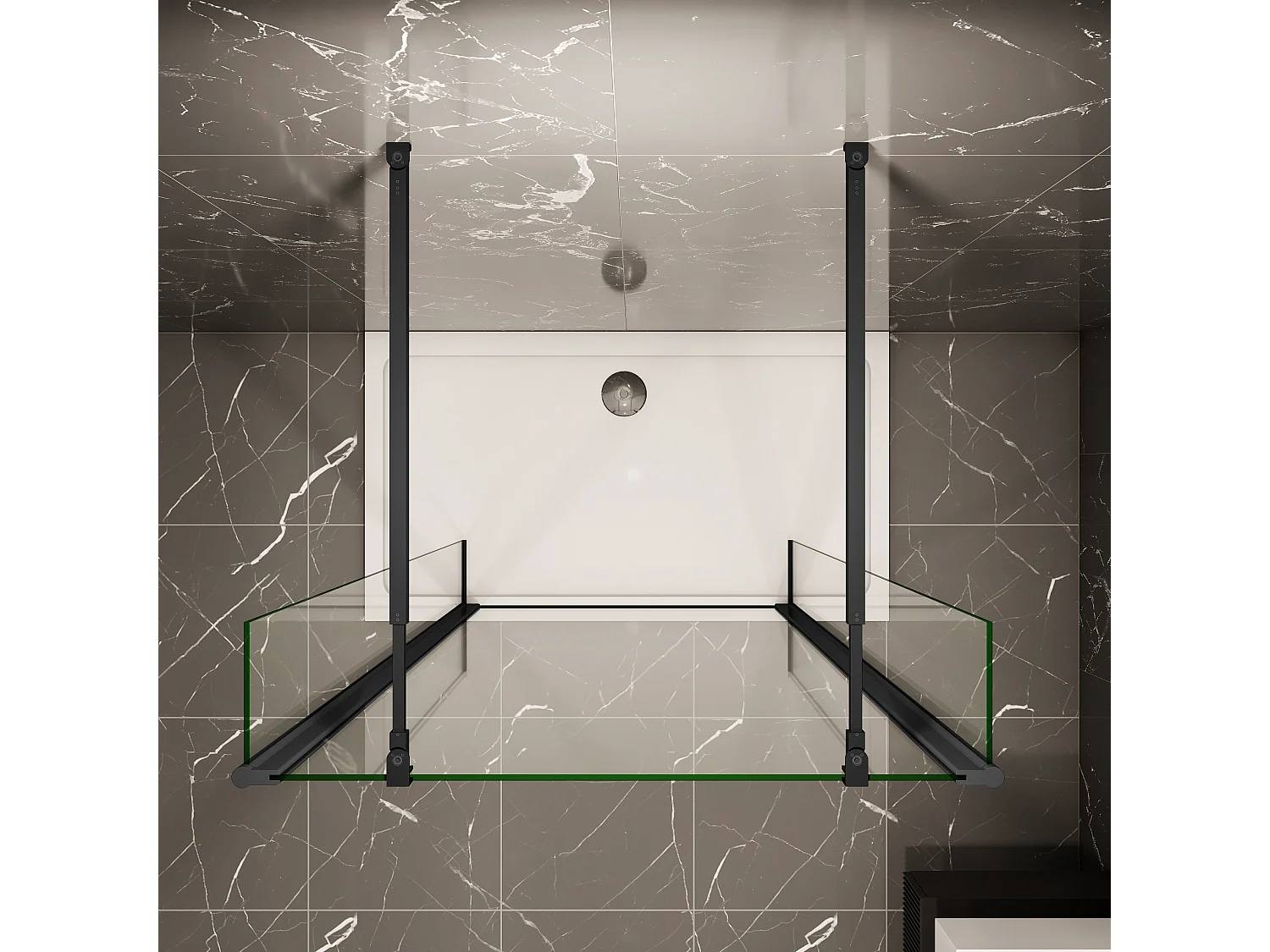 40x200cm Walk in Duschwand Panel Seitenwand Dussche 8mm NANO Glas 30cm Wasserschutzglas