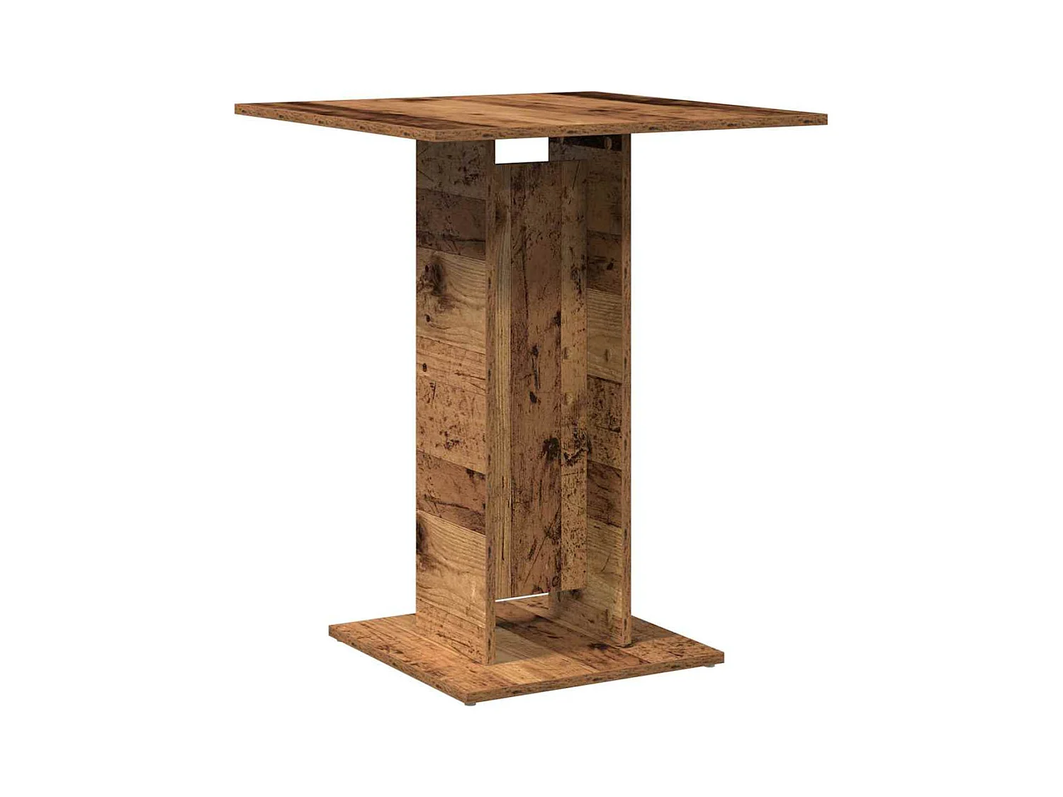 Table de bistro vieux bois 60x60x75 cm bois d'ingénierie