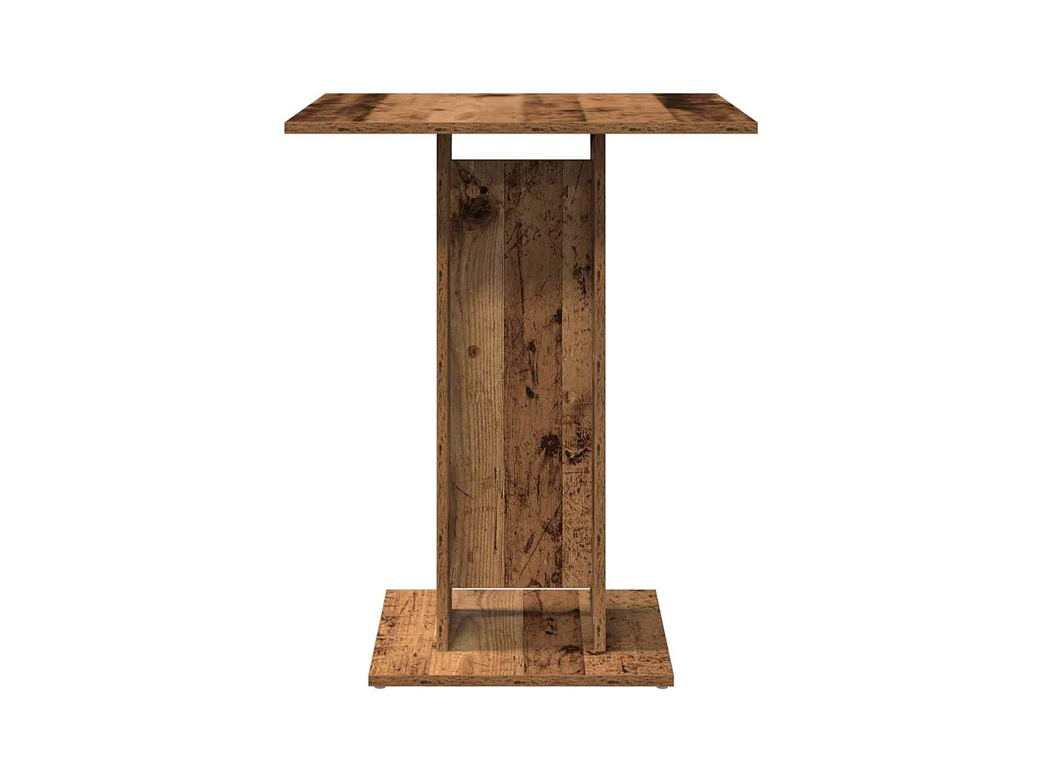 Table de bistro vieux bois 60x60x75 cm bois d'ingénierie