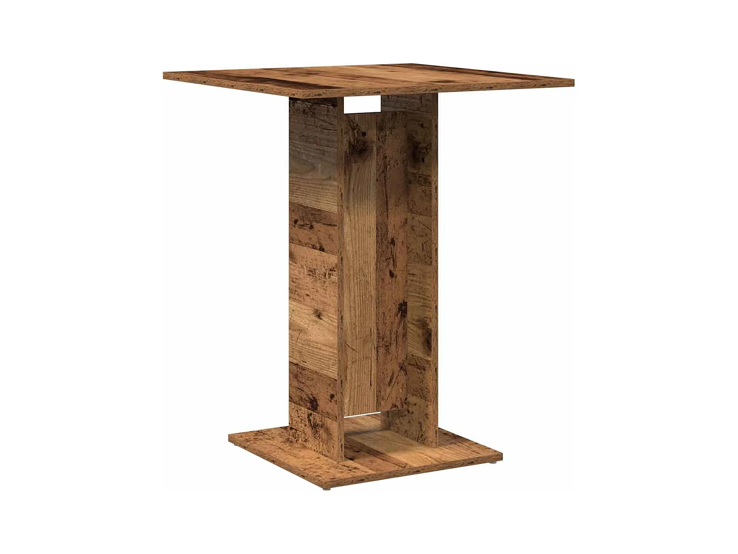 Table de bistro vieux bois 60x60x75 cm bois d'ingénierie