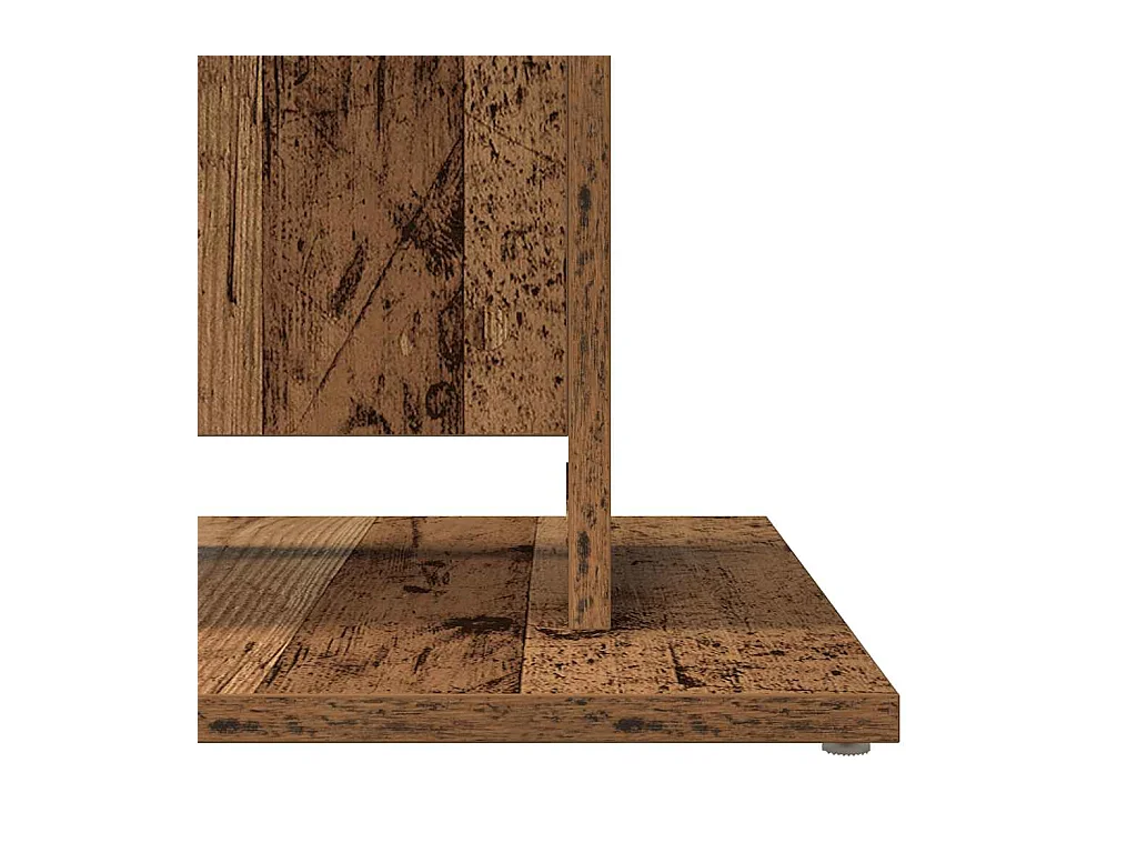 Table de bistro vieux bois 60x60x75 cm bois d'ingénierie