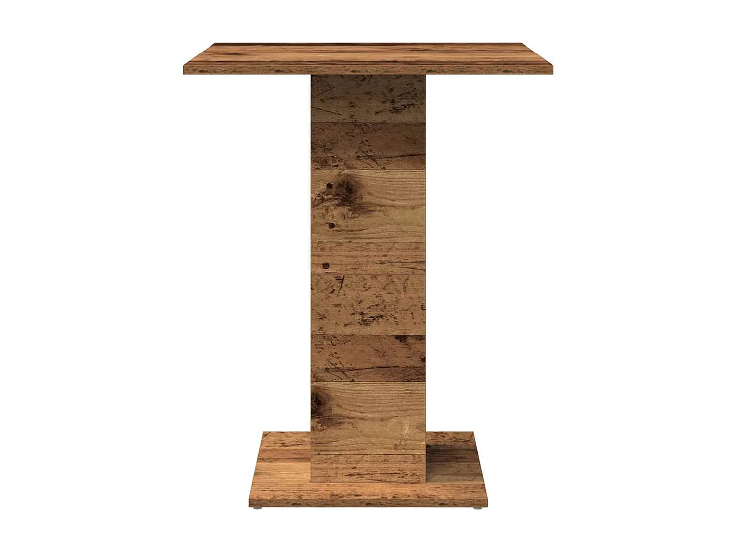 Table de bistro vieux bois 60x60x75 cm bois d'ingénierie